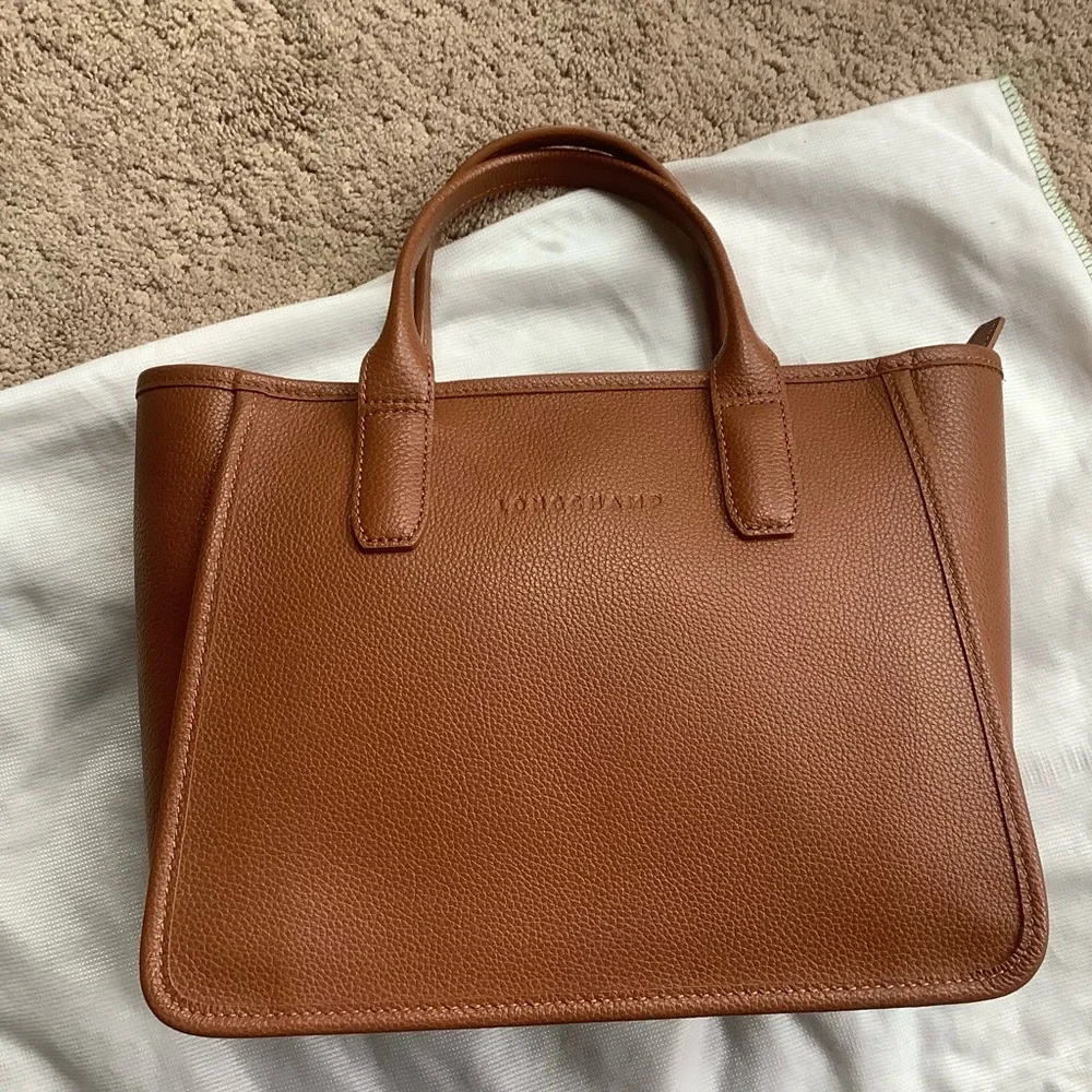 Longchamp Le Foulonne Leather medium tote Bag - Picture 2 of 8